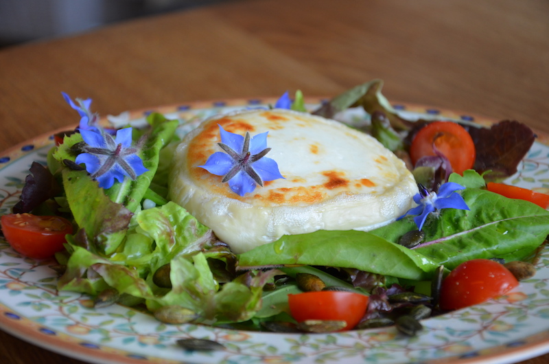 salade met verse geitenkaas