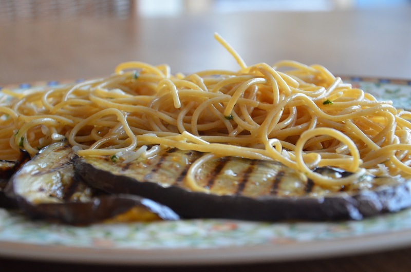 gegrilde-aubergine-pasta